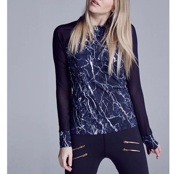 Varley Clover Marble Breathable Sweat Mesh Top - Picture 1 of 9
